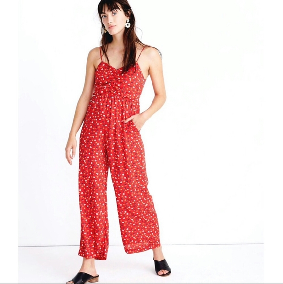 Pants - Madewell Rushed Wide Leg Jumpsuit Prairie Posies
